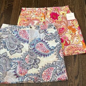 Colorful Paisley Women's Skorts size 10, lot of 2